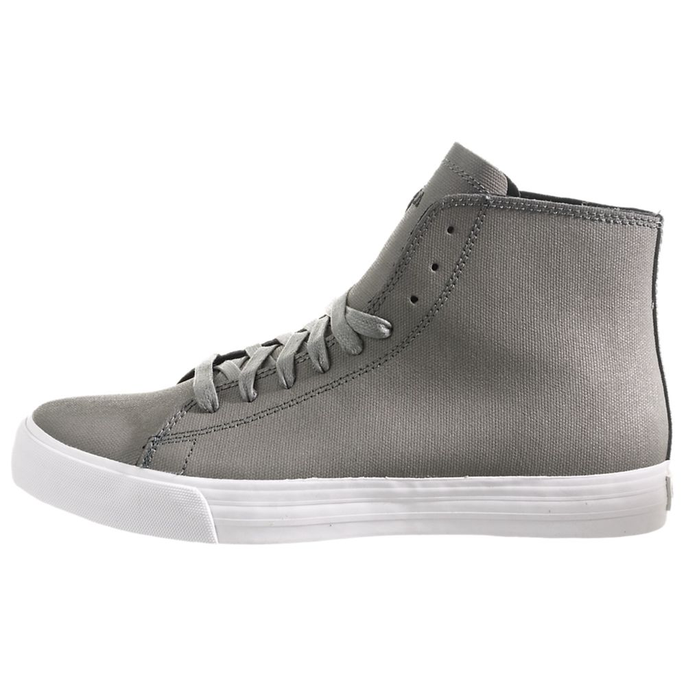 Baskets Montantes Supra Thunder High Grise Grey/Waxed Canvas Femme | GVK-89085026